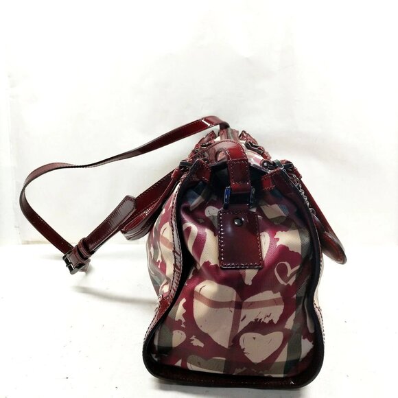 Burberry Bordeaux PVC Hand Bag mon455-102725 - Picture 4 of 16
